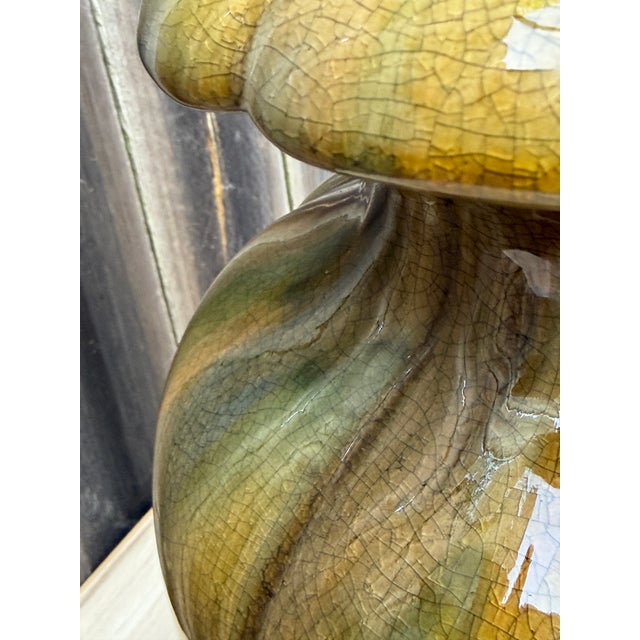 1970s Frederick Cooper Drip Glaze Pottery Lamp For Sale - Image 5 of 10