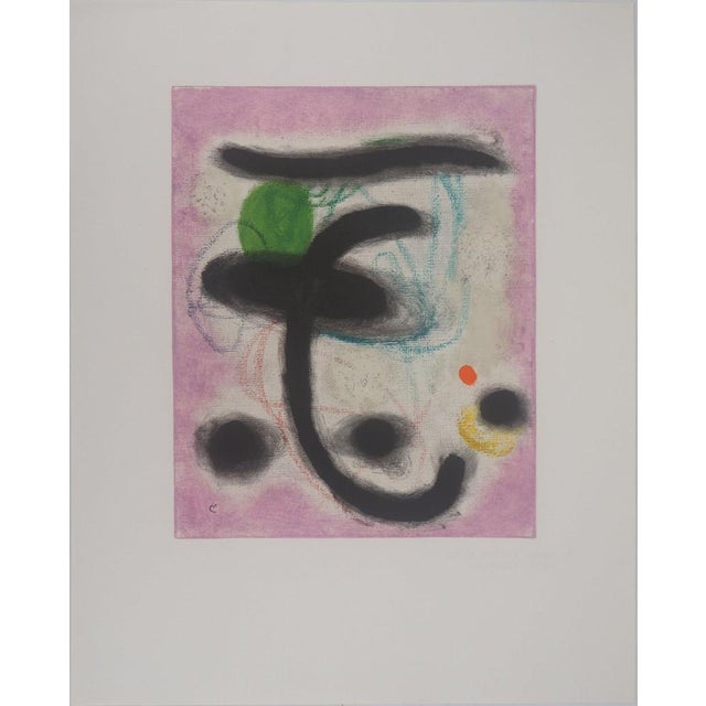 After Joan Miro, Portrait of a Woman, 1965, Lithograph For Sale - Image 3 of 5