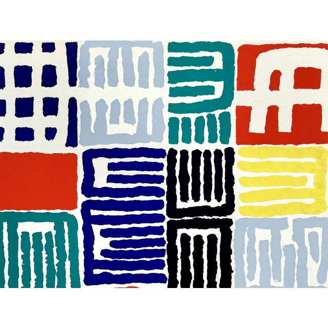 Modern Giuseppe Capogrossi, Characters, Lithograph and Stencil, 1958 For Sale - Image 3 of 6