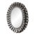 Mid 20th Century Sunburst Silver Metal Oval Mirror For Sale