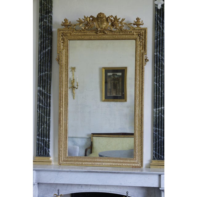 Napoleon III Style Gilded Wood Mirror, 19th Century For Sale - Image 4 of 13