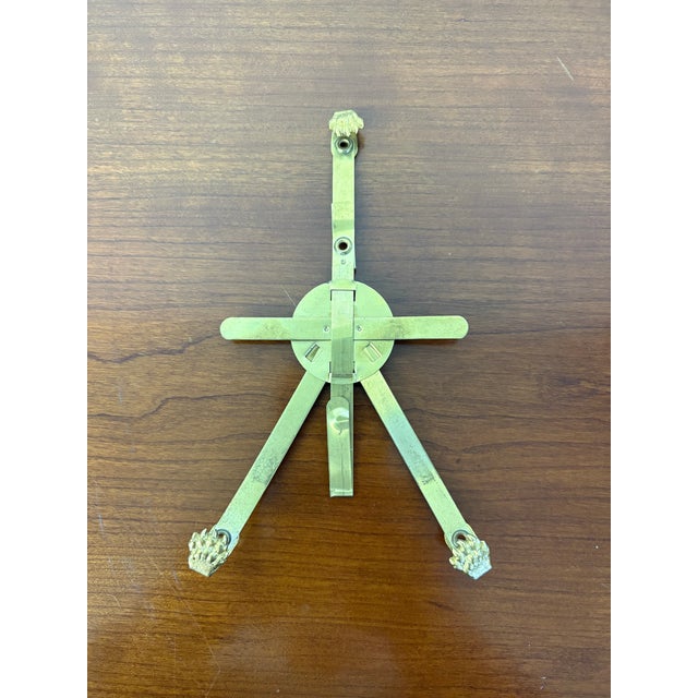 Metal Antique French Haviland Limoges 6 Plate Set With Brass Depose Leboullanger Freres Wall Hangers For Sale - Image 7 of 7