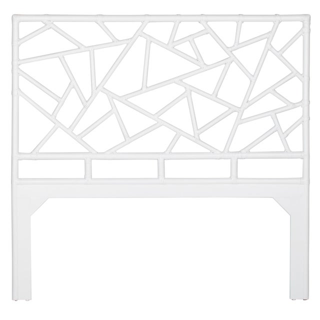 David Francis Tiffany Platform Bed Queen, White For Sale - Image 4 of 6