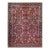 Vintage Persian Heriz Rug, Hand-Knotted Wool, Allover Geometric Pattern, Red & Blue, 8x11 For Sale