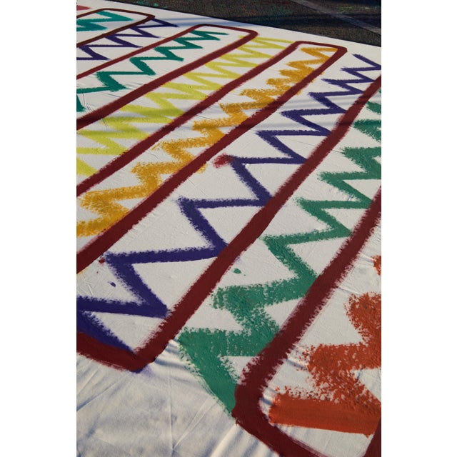 "Zig Zag Sketch" Large Abstract Painting by Simon Findlay For Sale - Image 9 of 18