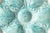 A gorgeous Mid-Century French Gien turquoise aqua blue-green glazed oyster plate, fluted at the edges. Area of the Loire...