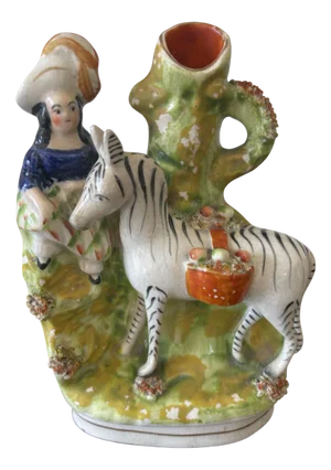 Antique Victorian Staffordshire Flatback Figure, 1860s