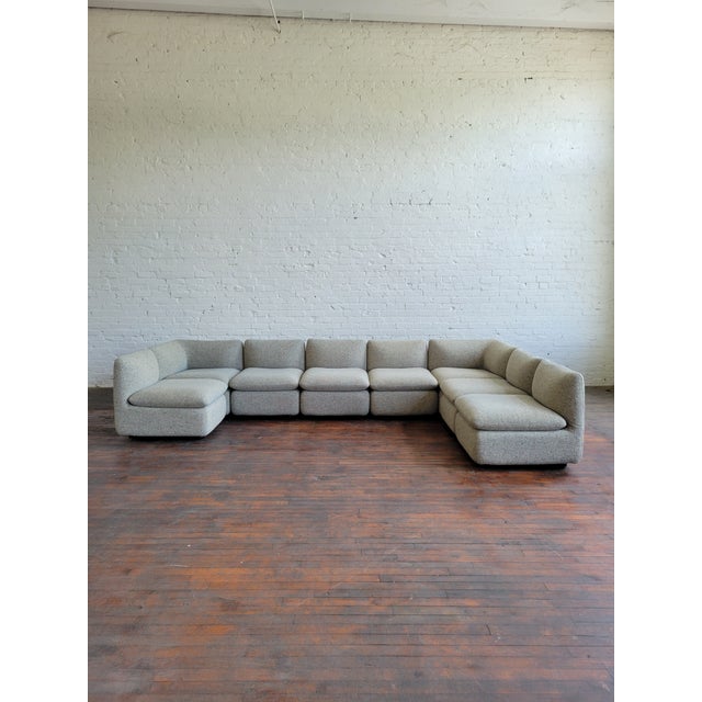 1980s Ganging Elysée 8 Pc Modular Sectional Sofa by Steelcase For Sale In Raleigh - Image 6 of 16