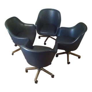 Ward Bennett Bumper Conference Chairs - Set of 4 For Sale