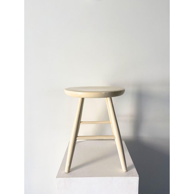 1950s Minimal Stool in Original Paint by Kandya, 1950 For Sale - Image 5 of 7