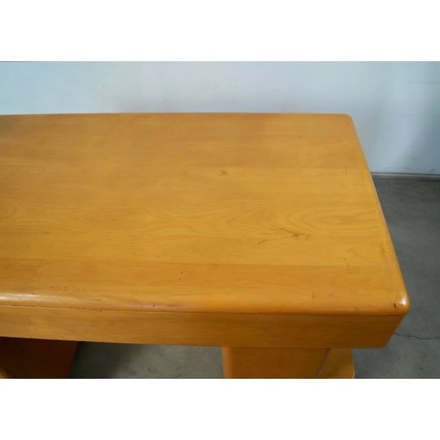 1950’s Mid-Century Modern Heywood Wakefield Solid Maple Desk For Sale - Image 9 of 12