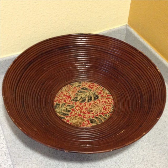 Huge Gabriela Crespi Style Pencil Bamboo Bowl. Beautiful addition to any decor.