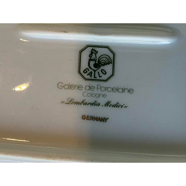 Ceramic Vintage Italian Gallerie De Porcelaine “Lombardi Medici” Serving Set of 11 For Sale - Image 7 of 9