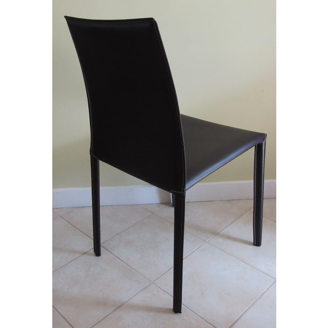 2000s Baxton Studio Alicia Black Bonded Leather Dining Chair Chairish