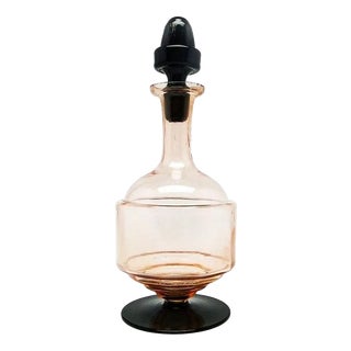 Vintage Art Deco Carafe from Hortensja Glassworks, Poland, 1950s For Sale