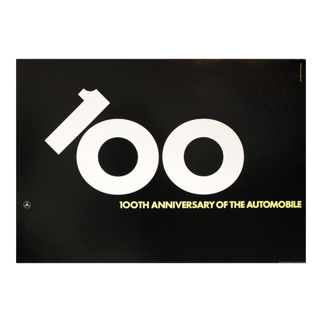 1994 Original Car Poster, 100th Anniversary of the Automobile (The 100 Best Posters Collection) For Sale