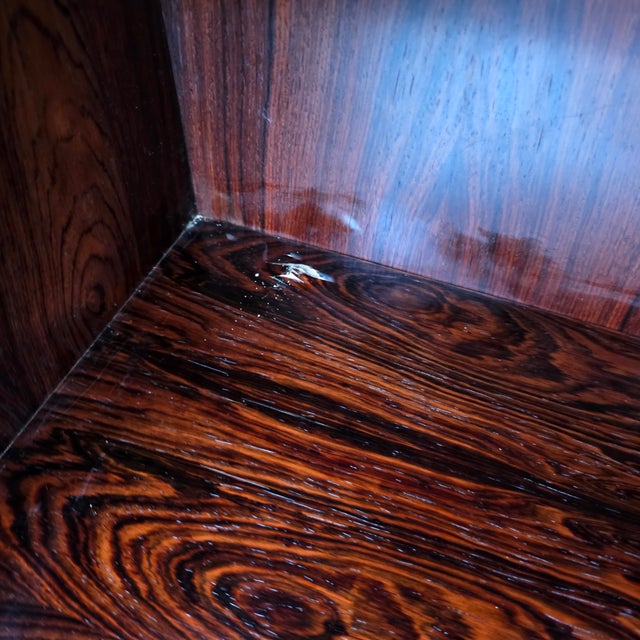 Brown Erik Brouer Rosewood Display Cabinet, Denmark 1960s [Unsigned] For Sale - Image 8 of 9