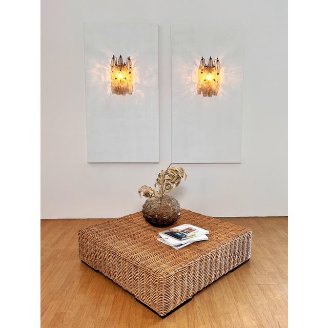 Gray Vintage Italian Poliedri Wall Sconces in Smoked Glass, 1990s, Set of 2 For Sale - Image 8 of 17