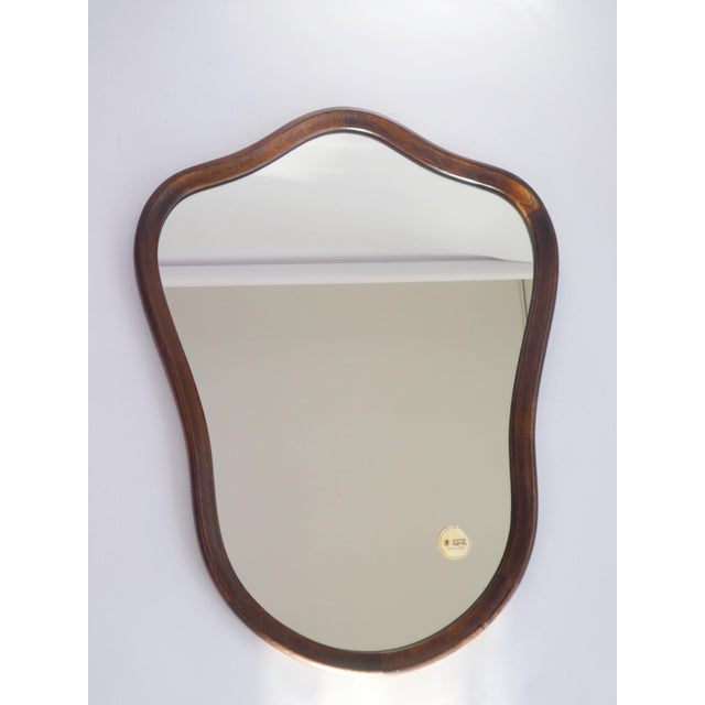 Vintage Dutch Scalloped Wooden Mirror, 1950s For Sale - Image 10 of 11