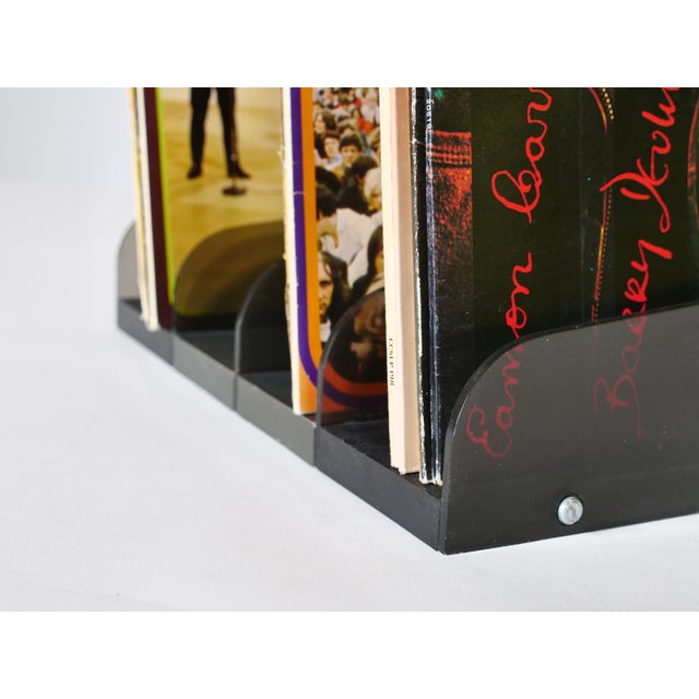 Space Age Vinyl Stand in Smoked Acrylic Glass, 1970s For Sale - Image 13 of 16