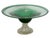 Large size Mid-Century Italian handmade murano glass vase centerpiece in emerald green and clear colour with gold/silver...
