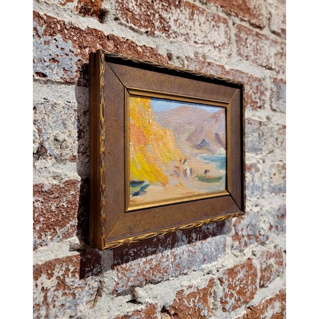 Jane McDuffie Thurston-1920s Laguna Beach Scene-Oil Painting For Sale In Los Angeles - Image 6 of 7