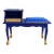 *Custom* Vintage Blue Gossip Bench / Accent Table For Sale
