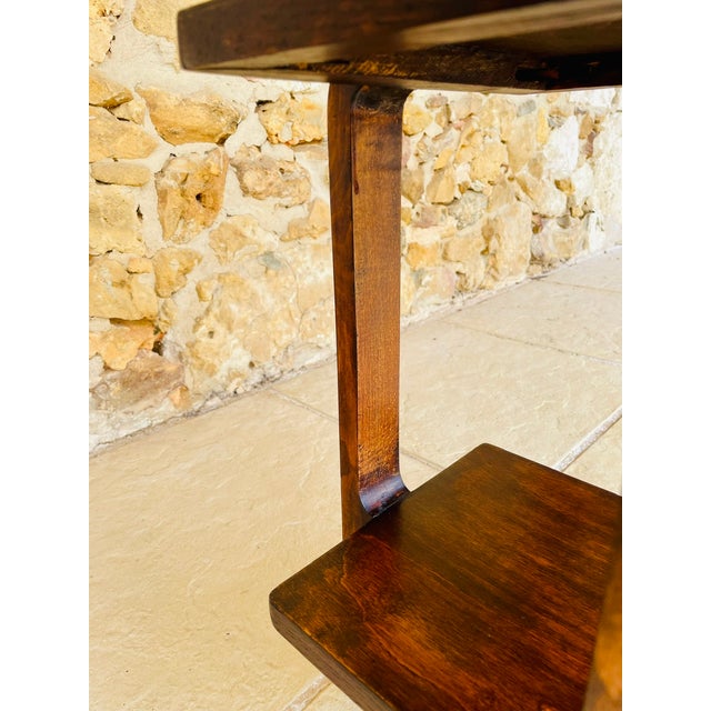 Art Deco Walnut Three-Tiered Side Table, 1938 For Sale - Image 17 of 18