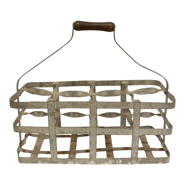 Circa 1900 8-Bottle Wine Carrier For Sale