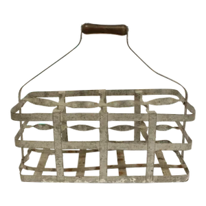 Circa 1900 8-Bottle Wine Carrier