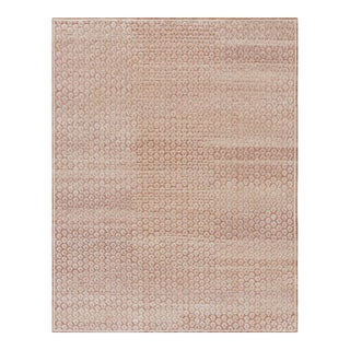 Rug & Kilim’s Block Print Runner Rug in Red and Pink with White Floral Pattern - 3x6 For Sale