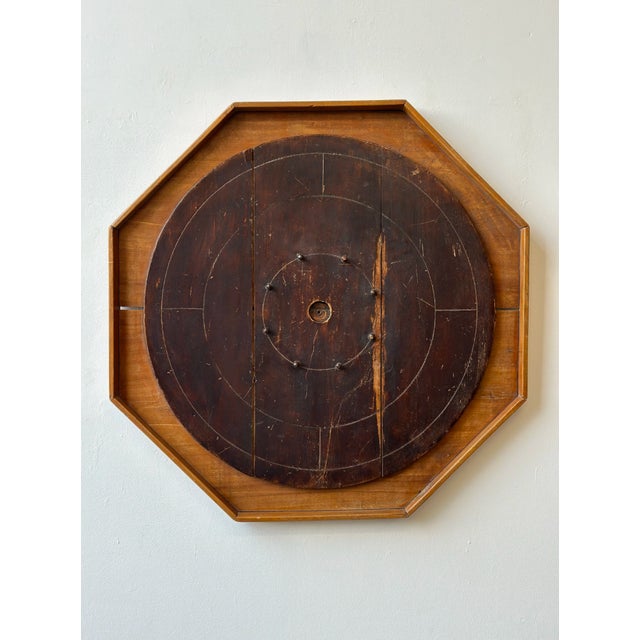 Folk Art Antique Folk Art Crokinole Game Board, Circa Early 20th Century For Sale - Image 3 of 17