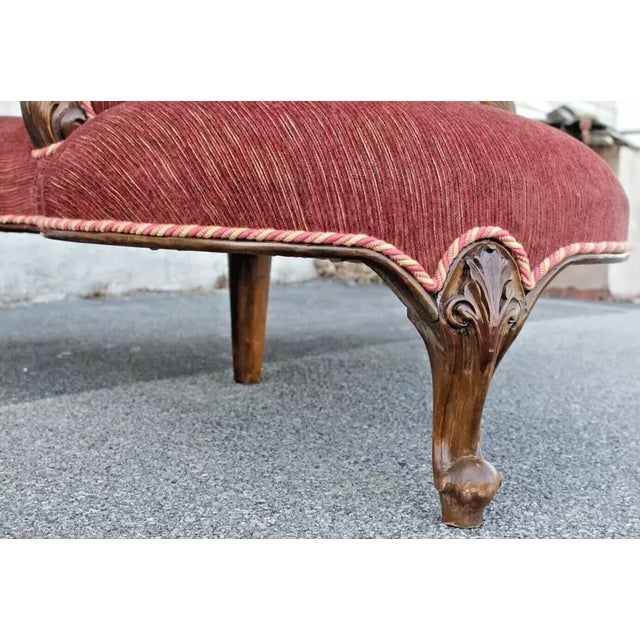 Wood Late 19th Century Walnut Three Cluster Conversation Seat Louis XVI For Sale - Image 7 of 8