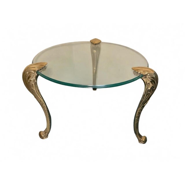 Mid-Century Modern 1970s Chapman Manufacturing Brass and Glass Coffee Table and Side Tables Set - 3 Pieces For Sale - Image 3 of 6