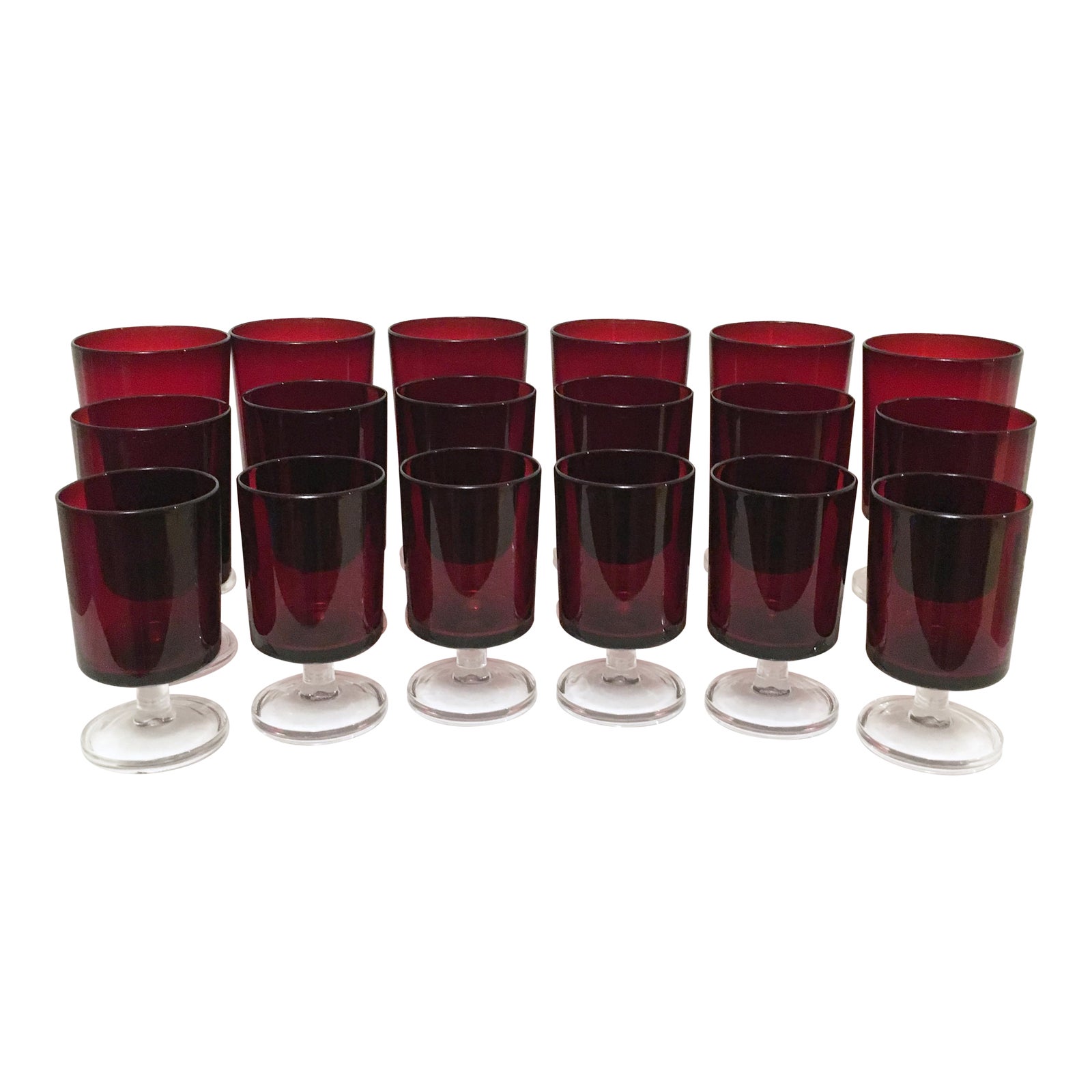 French Verrerie D Arques Luminarc Ruby Red Glasses Set Of 18 Chairish Luminarc red orchis (lyuminark red orhis) — pyshnye ekzoticheskie orhidei na yarkom fone. french verrerie d arques luminarc ruby red glasses set of 18