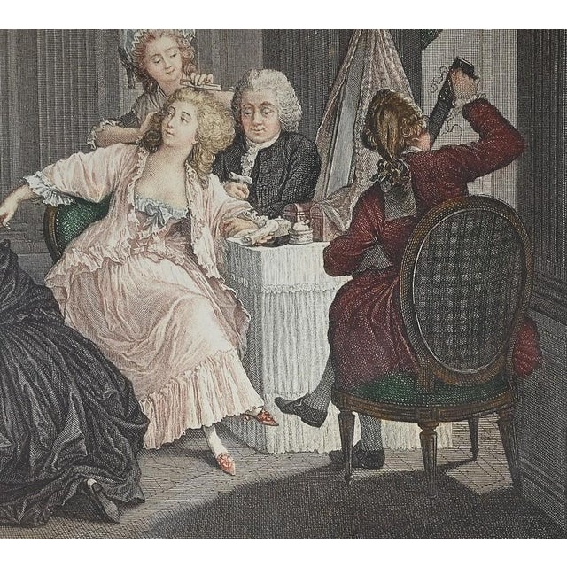 J.M. Moreau Le Jeune and N. De Launay, 1900, Color Engravings, Framed, Set of 2 For Sale - Image 10 of 18