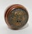 Victorian Continental Turned Wood String Jar With Copper Grotesque Mask Lid C. 1900 For Sale - Image 3 of 9
