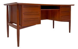Mid-Century Danish Teak Writing Desk by Arne Vodder for H. P. Hansen, 1960s