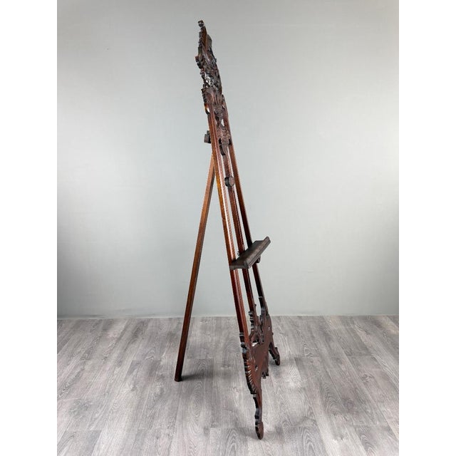 19th Century 19th Century Carved Wooden Easel For Sale - Image 5 of 9