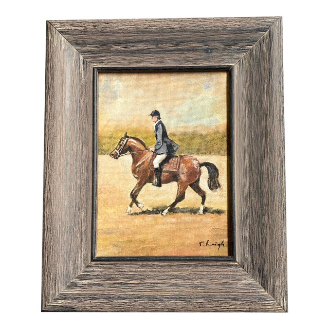 Contemporary Original Stephen Heigh Horse & Rider “Lucky 2” Painting Framed For Sale