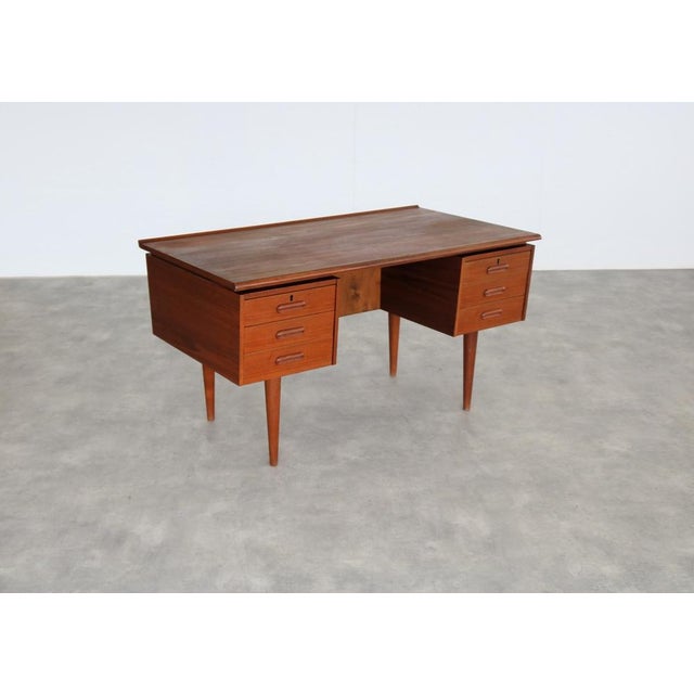 Vintage Danish Desk in Teak, 1960s For Sale - Image 4 of 12