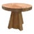 Sculptural Suar Wood Round Table, Natural Finish For Sale