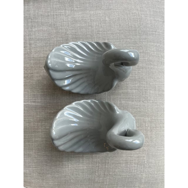 Gray Vintage André Richard Grey Swan Figurines – Set of 2 For Sale - Image 8 of 10