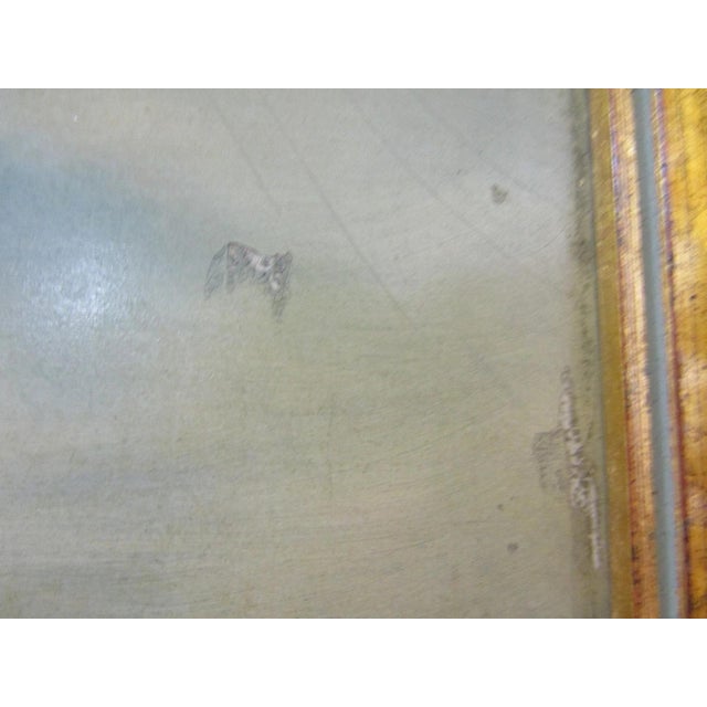 Antique 19th C. Continental Stormy Seascape With Sailboat Oil on Canvas Painting For Sale In Miami - Image 6 of 9