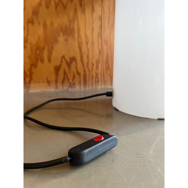 Table Lamp in Milky Glass and Black Painted Metal, 1970 For Sale - Image 14 of 15