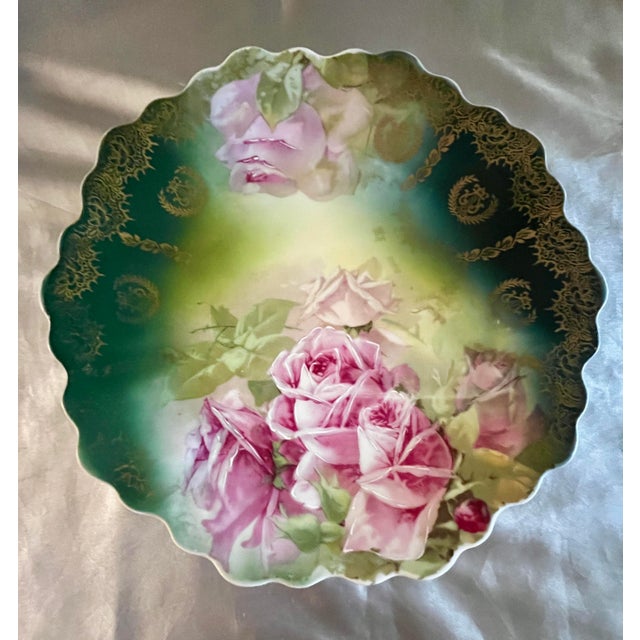 Antique Hand Painted Austrian Porcelain Plate #5806 Memorial Day Sale $30 For Sale - Image 9 of 11