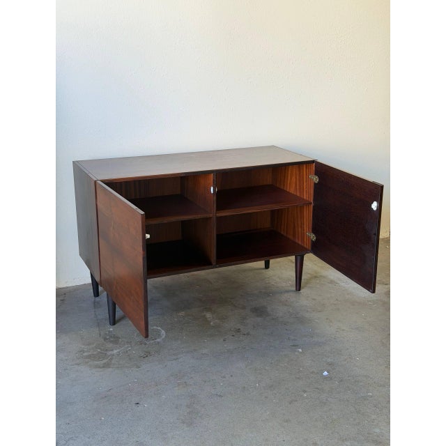 Mid Century Danish Teak Sideboard – Vintage Scandinavian Storage Cabinet – Two Door Credenza For Sale - Image 4 of 10