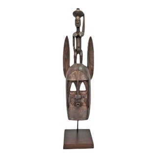 Vintage Dogon Mask with Female Figure For Sale