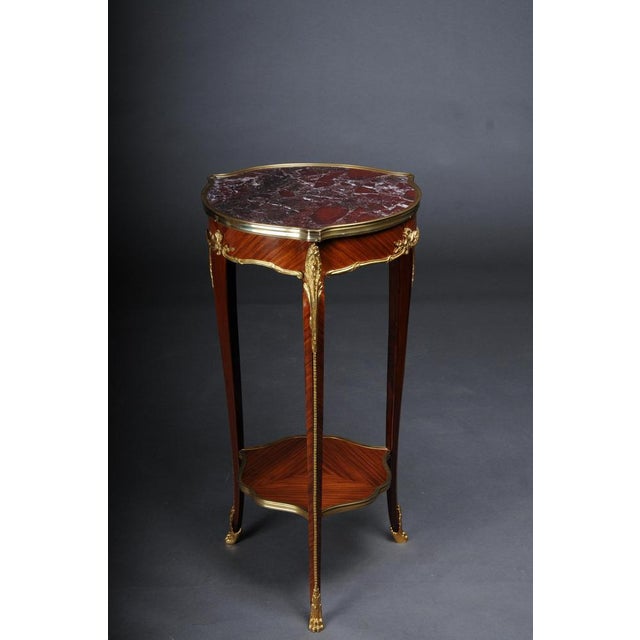20th Century French Louis XV Style Salon Side Table in Style of F. Linke For Sale - Image 5 of 14