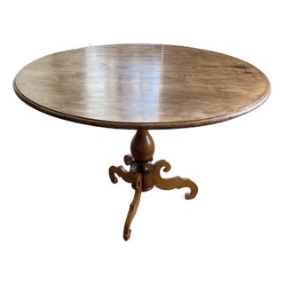 19th Century English Hand-Carved Pedestal Table For Sale
